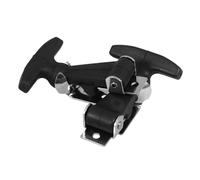 UTHCLO 2 piezas Pestillos de Acero Inoxidable con Manija T Flexible Cierre Elástico y Absorción de para Capós de Motor Cajas de Herramientas y Vehículos de Unidades Negras