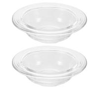UTHCLO 2 Piezas Plato Calentador de Aceites Esenciales de Vidrio Transparente 9,6 Cm 100 Ml, Repuesto para Calentadores de Cera, Bandeja para Difusor de Aromaterapia, para Uso Doméstico