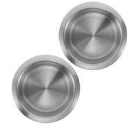 UTHCLO 2 Piezas Portavasos para Sillón en Acero Inoxidable, Inserto para Muebles de Sofá Tamaño C (56x111x201 Mm), Repuesto para Reposabrazos de Sofá y Autocaravana, Accesorio