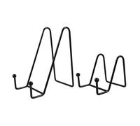 UTHCLO 2 Piezas Soporte de Exhibición Metálico para Fotos y Platos de Negro Soporte de Mesa Decorativo para Libros y Objetos para Escritorio y Colecciones