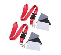 UTHCLO 2 Piezas Tarjeta Balance Blanco Negro Gris con Correa para Cuello Precisión Exposición Fotografía Video Film Portátil y Ligera para Uso Interior y Exterior