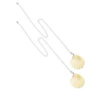 UTHCLO 2 piezas Tiradores Cristal Conchas para Ventilador de Techo Extensores Decorativos Aplicables para Cadena Luz Colgantes Elegante y Funcional