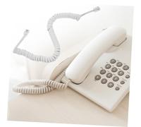 UTHCLO 2 piezas Unidades Cable de Teléfono Espiralado para Auricular Cordón Resistente y Flexible Fácil Instalación Reemplazo para Línea Fija Uso Duradero