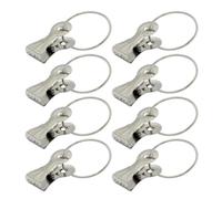 UTHCLO 20 Piezas Anillos para Cortinas con Clip de Acero Inoxidable Grueso Resistentes y Prácticos para Barra Romana Uso Doméstico Accesorios para Colgar Cortinas y Decoraciones