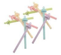 UTHCLO 20 Piezas Unidades Perchas para Pájaros de Plástico Macaron Palos Antideslizantes con Clip para Jaulas de Loros y Periquitos Soporte Horizontal para Escalar y Moler Garras