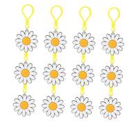 UTHCLO 24 piezas Llaveros Margarita Duraderos con Clip para Bolso Mochila Decoración Femenina Colores Aleatorios Color Aleatorio Color Aleatorio