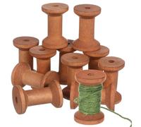 UTHCLO 25 Piezas De Portacarretes De Madera Portahilos De Madera Carretes Para Manualidades Protectores De Carretes De Hilo Portabobinas