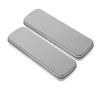 UTHCLO 2piezas Caja De Papelería y Estuche Rígido De Hojalata para Lápices y Bolígrafos Tapa Transparente Abatible Diseño Rectangular y Acabado Esmerilado Adecuado para Organizar Material