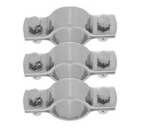 UTHCLO 3 Abrazaderas de Tubo de Anillo Dividido de Acero Inoxidable Plata, Soporte Ajustable para Cilindro de Silla Oficina, Fácil Instalación y Mayor Estabilidad