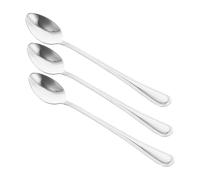 UTHCLO 3 piezas Cucharas Largas Inoxidable para Café y Postres Juego Mango Cómodo Resistentes la Oxidación para Bebidas y Repostería