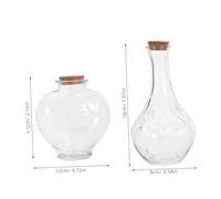 UTHCLO 3 Piezas Frascos de Vidrio con Tapones de Corcho Botellas Decorativas Forma de Corazón y Frascos Pequeños para Ceremonia de Arena Recuerdos de Boda y Decoración Elegante para Hogar