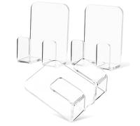 UTHCLO 3 piezas Organizador de Baño y Cocina Transparente Soporte Afeitadora Gancho Adhesivo para Ducha y Toallas Estantería Acrílica Resistente sin Taladro Fácil de Limpiar y Multiuso