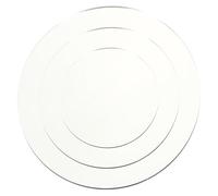 UTHCLO 3 Piezas Tableros Redondos de Espejo Acrílico Placas Reflectantes Duraderas para Fotografía de Joyas Cosméticos y Productos Pequeños de Exhibición Profesional