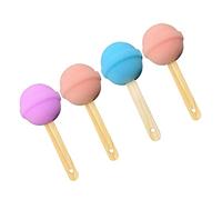 UTHCLO 4 Esponjas de Baño Tipo Cepillo de Ducha Mango Largo Estropajo de Espalda Alta para Niños y Bebés Limpieza Suave y Accesorios de Baño