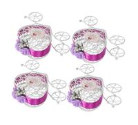 UTHCLO 4 Piezas Cajas para Dulces de Hierro Forma de de Calabaza de Figuras de Princesa Alambre para Bodas Fiestas de Halloween y Decoración Romántica