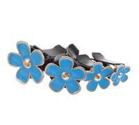 UTHCLO 4 piezas Clips Difusores de Aire para Coche Aleación Resistente Diseño Floral de Cinco Pétalos Azul Decoración Femenina para Ventilación Aroma Duradero y Elegante para Automóviles