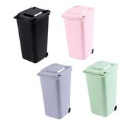 UTHCLO 4 Piezas Cubos de Basura de Escritorio Mini Plástico Diseño para Oficina Cocina Coche Contenedores de Residuos Domésticos Colores Aleatorios Color Aleatorio