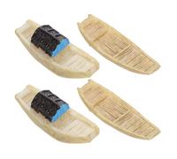 UTHCLO 4 Piezas Figuras de Barco Miniatura para Decoración de Micro Paisajes Adornos Náuticos Artificiales Colores Surtidos para DIY y Espacios Pequeños Color Aleatorio Color Aleatorio