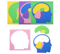 UTHCLO 4 piezas Puzzle Montessori de Estructura del Cerebro para Juguete Educativo Stem para Aprendizaje de Anatomía y Desarrollo Cognitivo Aula