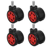 UTHCLO 4 Ruedas Giratorias para Muebles de Oficina Estructura de Hierro y Plástico Pp, Capacidad de Carga Fuerte y Diseño para Diferentes Tipos de Suelo