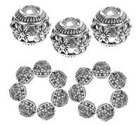 UTHCLO 40 piezas Beads For Jewelry Making Alloy Round Spacer Beads Vintage Metal For Bracelet And Necklace Crafts DIY Jewelry Design