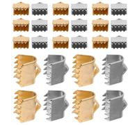 UTHCLO 40 Piezas Clamps Inoxidable para Joyas Extremos de Cuerda y Abrazaderas Accesorios para Manualidades Diy para Collares y Decoraciones