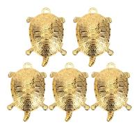 UTHCLO 5 Piezas de Llaveros Colgantes de Tortuga Dorada de Aleación Estilo Retro para Bolso y Decoración Interior de Coche Obsequio DIY