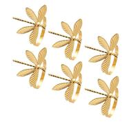 UTHCLO 6 Anillos de Servilleta Diseño de de Hierro Dorados Servilleteros Decorativos Elegantes y Fiestas Navideñas para Cenas Casuales