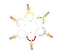 UTHCLO 6 Piezas Anillos Identificadores de Copas de Vino Metálicos Reutilizables Colores para Fiestas y Reuniones