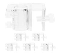 UTHCLO 6 Piezas Clips de Acuario Acrílicos Transparentes Soporte para Tubos de Agua Pecera Abrazaderas Resistentes para Fijar Mangueras de Filtro y Mantener Flujo Estable Tanques