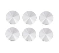 UTHCLO 6 Piezas Discos de Aluminio Sólido Adaptadores para Tableros de Vidrio Circulares de Aleación de Aluminio para Mesas de Café Comedor y Oficina