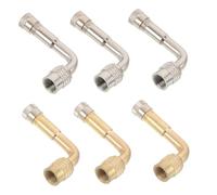 UTHCLO 6 piezas Extensiones de Válvula Metálicas Ángulo de Grados para Coche y Motocicleta Prolongadores Duraderos Compatibles con Remolques y Vehículos Recreativos