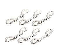 UTHCLO 6 Piezas Ganchos para Correa Perro de Aleación de Zinc Doble Cabeza Resistentes y Flexibles para Collares y Correas Plata