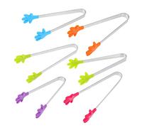 UTHCLO 6 piezas Pinzas de Silicona para Pinzas para Comida Mini Resistentes al Calor para Fiestas y Uso Diario