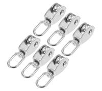 UTHCLO 6 Piezas Polea Fija de Acero Inoxidable para Cables, Minimiza Esfuerzo Manual Multiángulo, Adecuado para Remolques y Montañismo
