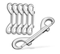 UTHCLO 6 Piezas Unidades Clips de Doble para Mascotas Gancho de Cierre Rápido de Aleación de Zinc Sujetador Seguro para Correas y Llaves Uso Versátil Camping y Actividades al Aire