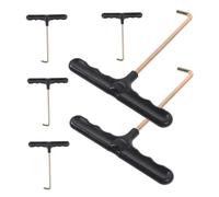 UTHCLO 6piezas Herramienta De Acero Inoxidable Para Ajustar Cordones De Patines De Hielo y Roller Extractor De Cordones Para Patinaje Artístico y Hockey Rápido y Compacto