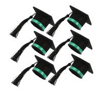 UTHCLO 6piezas Mini Sombreros De Graduación para Botellas Toppers Decorativos Borlas para Vinos y Bebidas para Fiestas De Graduación y Celebraciones