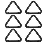 UTHCLO 6piezas Mosquetones de Aluminio Triángulo Negro Clips Pequeños para Llaveros Mochilas Camping Senderismo Clip de Presión Exterior