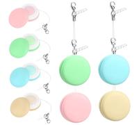 UTHCLO 8 Limpiadores de Pantalla para Móvil en Forma de Macaron Silicona y Pp, Portátil Llavero para Limpieza de Teléfonos y Lentes de Gafas Color Aleatorio