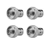 UTHCLO Adaptador Coaxial de Intercomunicación SMA a Bnc Hembra, Juego de 4 Piezas de Cobre con Recubrimiento Niquelado, Compatible con Antenas Wi-fi y Dispositivos Inalámbricos para Uso