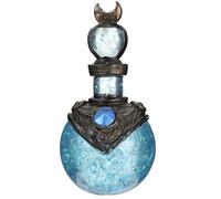 UTHCLO Adorno de Botella de Resina Azul Forma de Luna, Decoración Creativa para Escritorio, Diseño Brillante y Estructura Bien Formada para Ambiente Interior