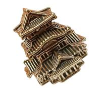 UTHCLO Adorno de Pagoda de Latón Vintage para Decoración del Acuario y Sala de Estar, Figura Artística en Miniatura Estilo Retro y Diseño de Pabellón Zen