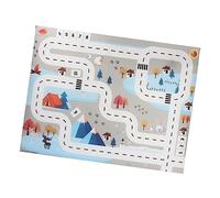 UTHCLO Alfombra de Rompecabezas para Niños Diseño Mapa de Tráfico, Material de Tela Blando, Fácil de Guardar, Adecuado para Actividades en Casa y Educación Temprana