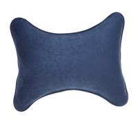 UTHCLO Almohada Cervical para Coche con Soporte Cómodo Funda de Pelo Sintético Resistente y Correa Ajustable Cojín Ergonómico para Reposacabezas Interior Automotriz Azul