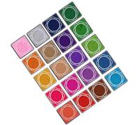 UTHCLO Almohadillas de Tinta Pintura de Dedos Juego de 20 para Scrapbooking Tinta a Base de Agua, Apilables y Técnicas Directas sobre Papel para Manualidades