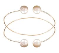 UTHCLO Alzapaños de Cortina de Aleación Diseño de Perlas Juego de 2 Piezas Doradas Correas Decorativas para Cortinas Finas y Gruesas Accesorio Moderno para Sala y Cocina