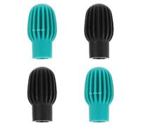 UTHCLO Amortiguadores de Silicona para Baquetas 4 Piezas Fundas Silenciosas Negras y Verde Océano Cubiertas Flexibles para Práctica de Batería Casa Protección y Reducción de Ruido