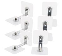 UTHCLO Anclajes Antivuelco Adhesivos para Muebles 6 Unidades, Acero Inoxidable y Acrílico, Protección Segura para Armarios y Monitores en Hogares Niños