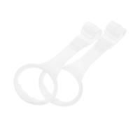 UTHCLO Anillas De Tracción Para Bebés, Anillo De Pie Infantil, Material Plástico Blanco, Diseño Desmontable, Uso Cuna y Parque Infantil, Ayuda Para Caminar, 2 Piezas
